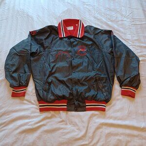 Vintage 1980s Merit Sportswear Jeddore Dolphins Swim Team Light Bomber Jacket